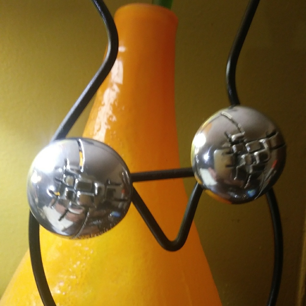 Sidney Carron Sterling Silver Plated Earrings - Picture 2 of 6